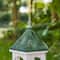 Glitzhome® 15.75" Metal Roof Wood Gazebo Tray Bird Feeder